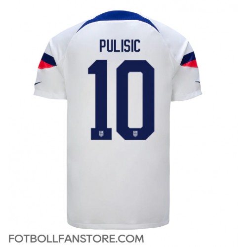 Förenta staterna Christian Pulisic #10 Hemma matchtröja VM 2022 Kortärmad Billigt